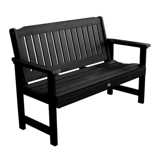 Highwood Usa 5ft Lehigh Garden Bench Outdoor Furniture for Patio, Backyard, Garden AD-BENW1-BKE - main